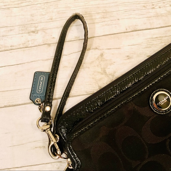Coach Canvas Wristlet - Black - Picture 5 of 15